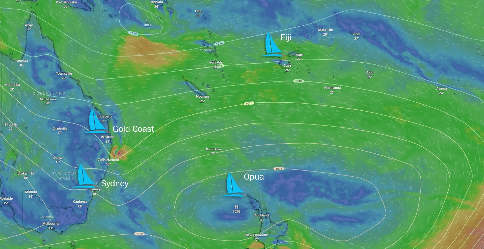 Regional reach map